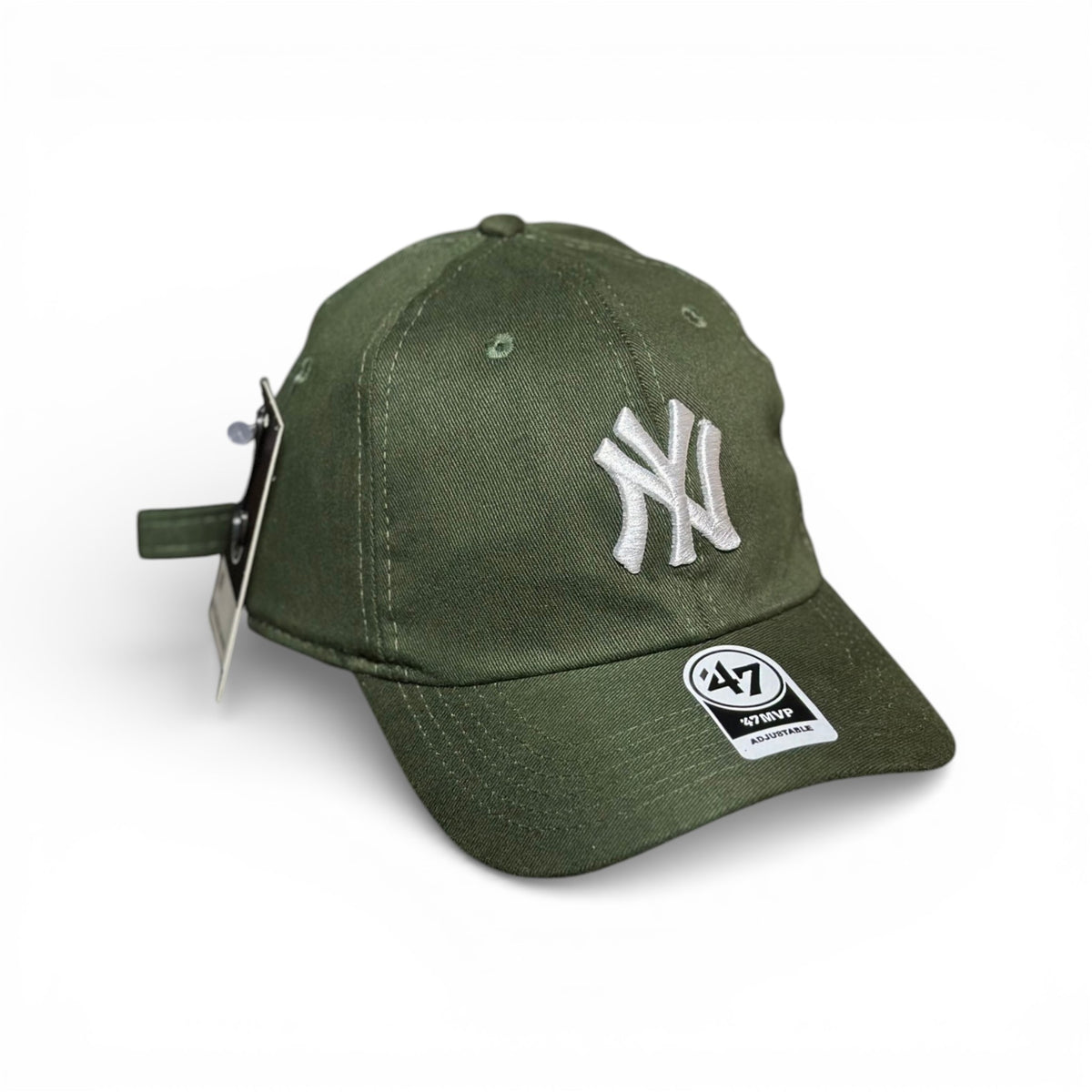 Boné New Era Dad Hat Verde Militar e Branco