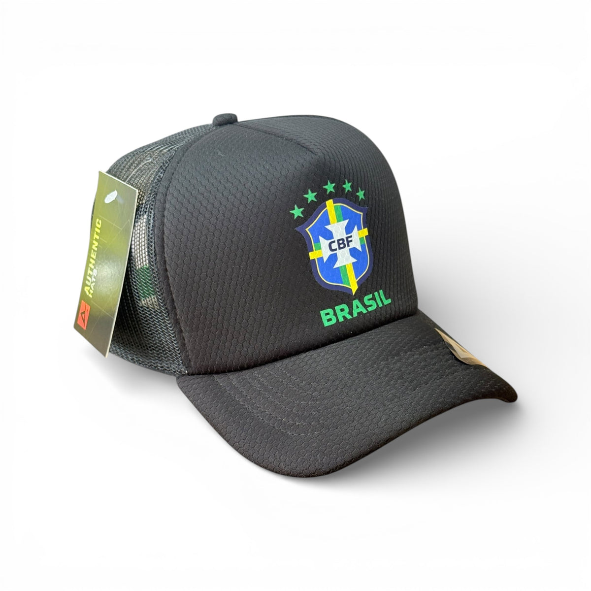 Boné Trucker Bandeira Do Brasil Preto