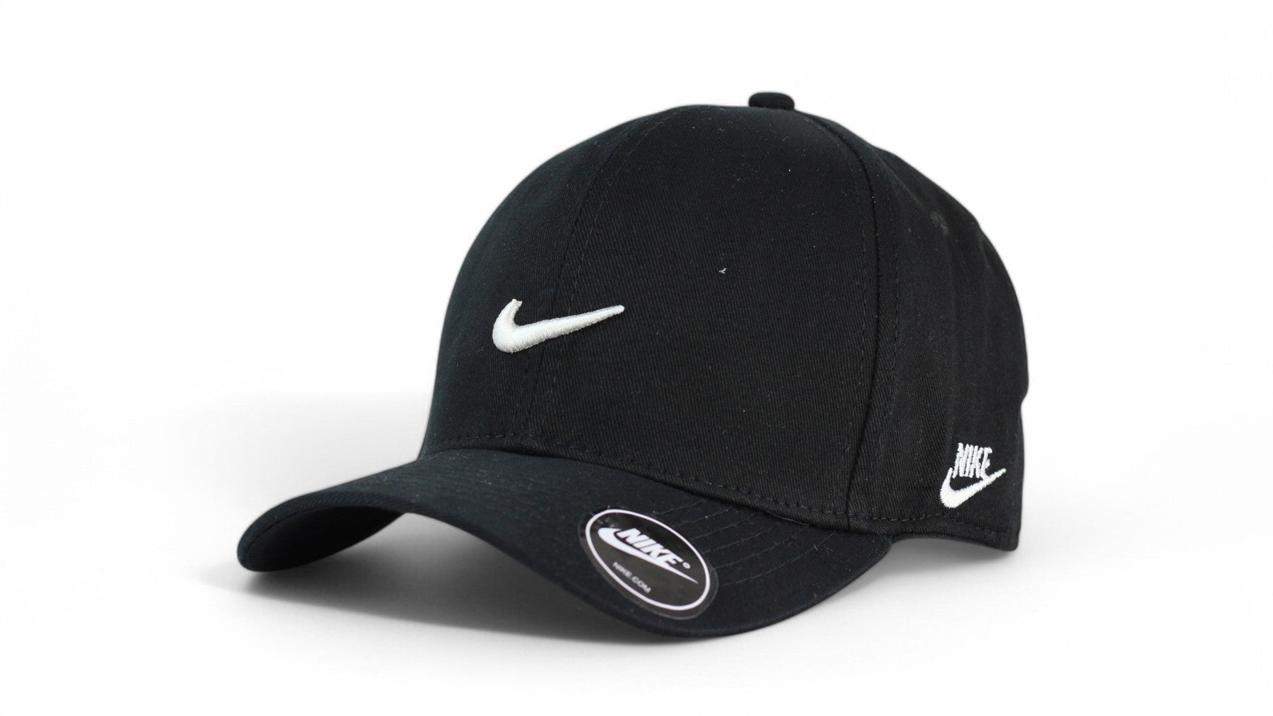 Boné Logo Nike Bordado Preto e Branco