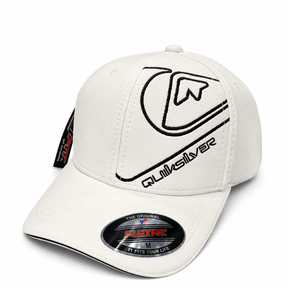 Boné Quiksilver FlexFit Branco 3 Logos