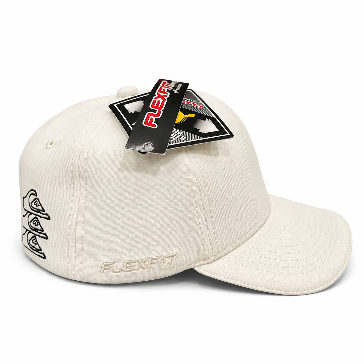 Boné Quiksilver FlexFit Branco 3 Logos