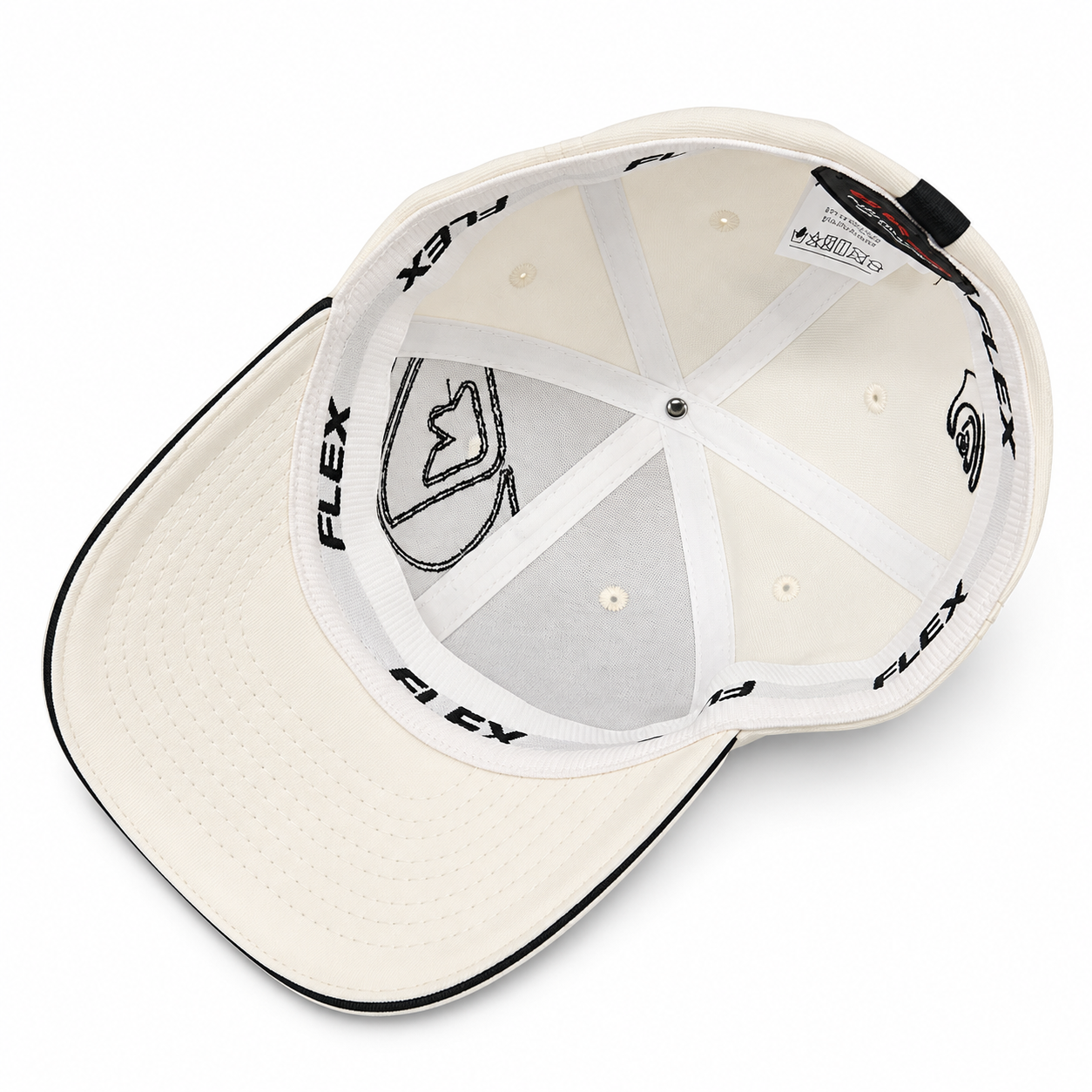 Boné Quiksilver FlexFit Branco 3 Logos