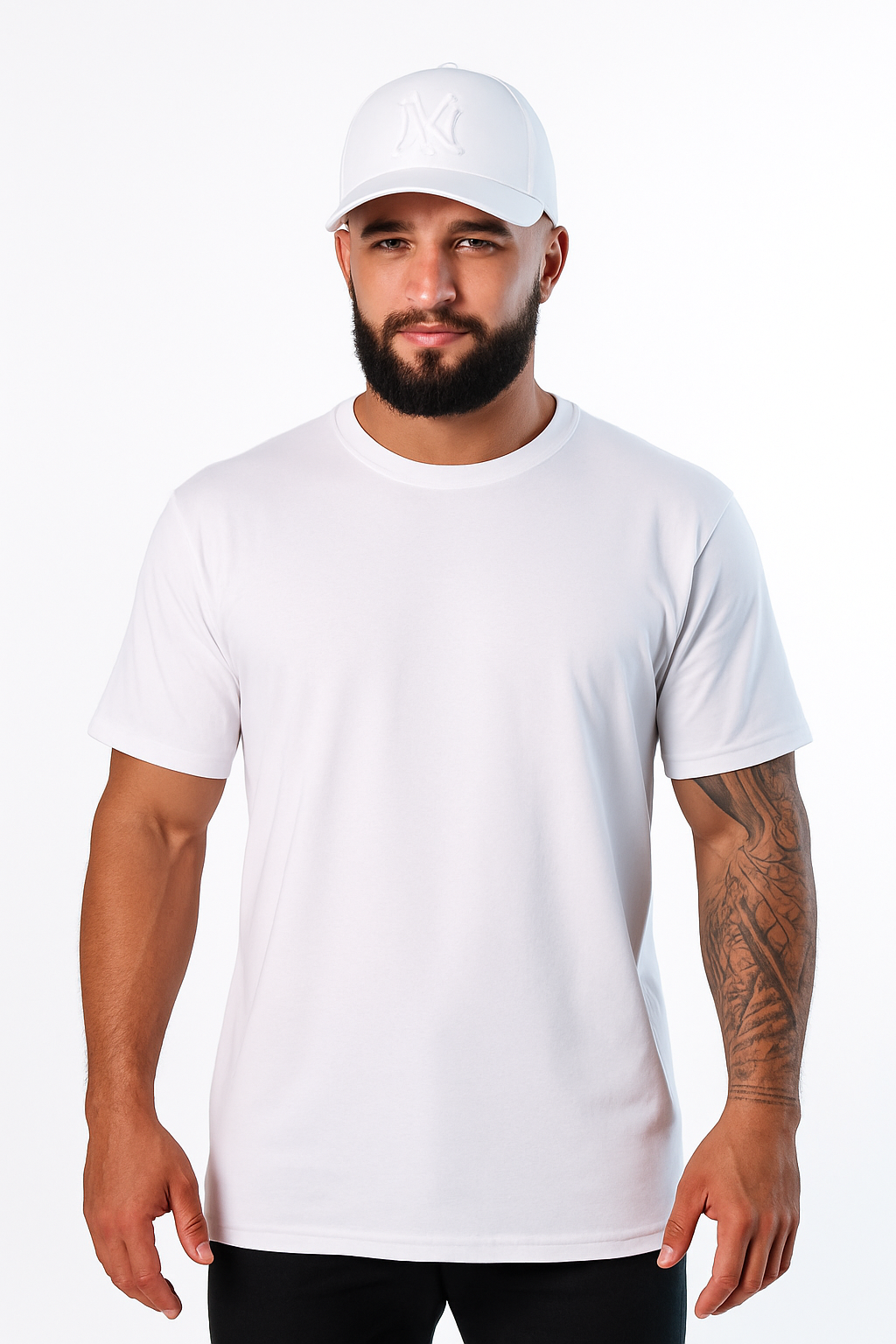 Kit Boné New Era Branco + Camiseta Básica