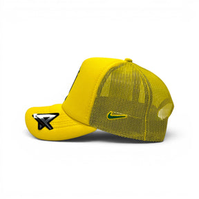 Boné Trucker Bandeira Do Brasil Amarelo