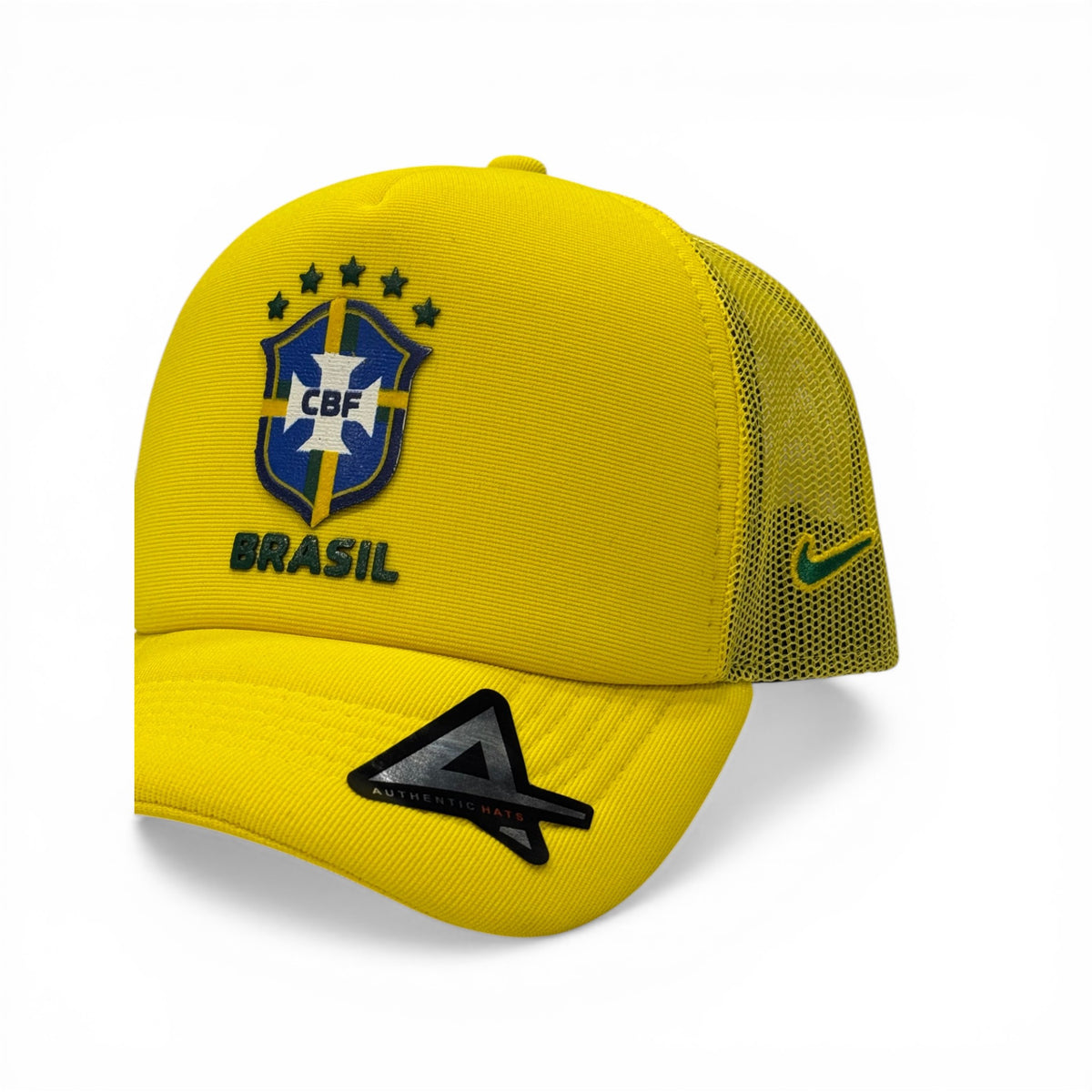 Boné Trucker Bandeira Do Brasil Amarelo