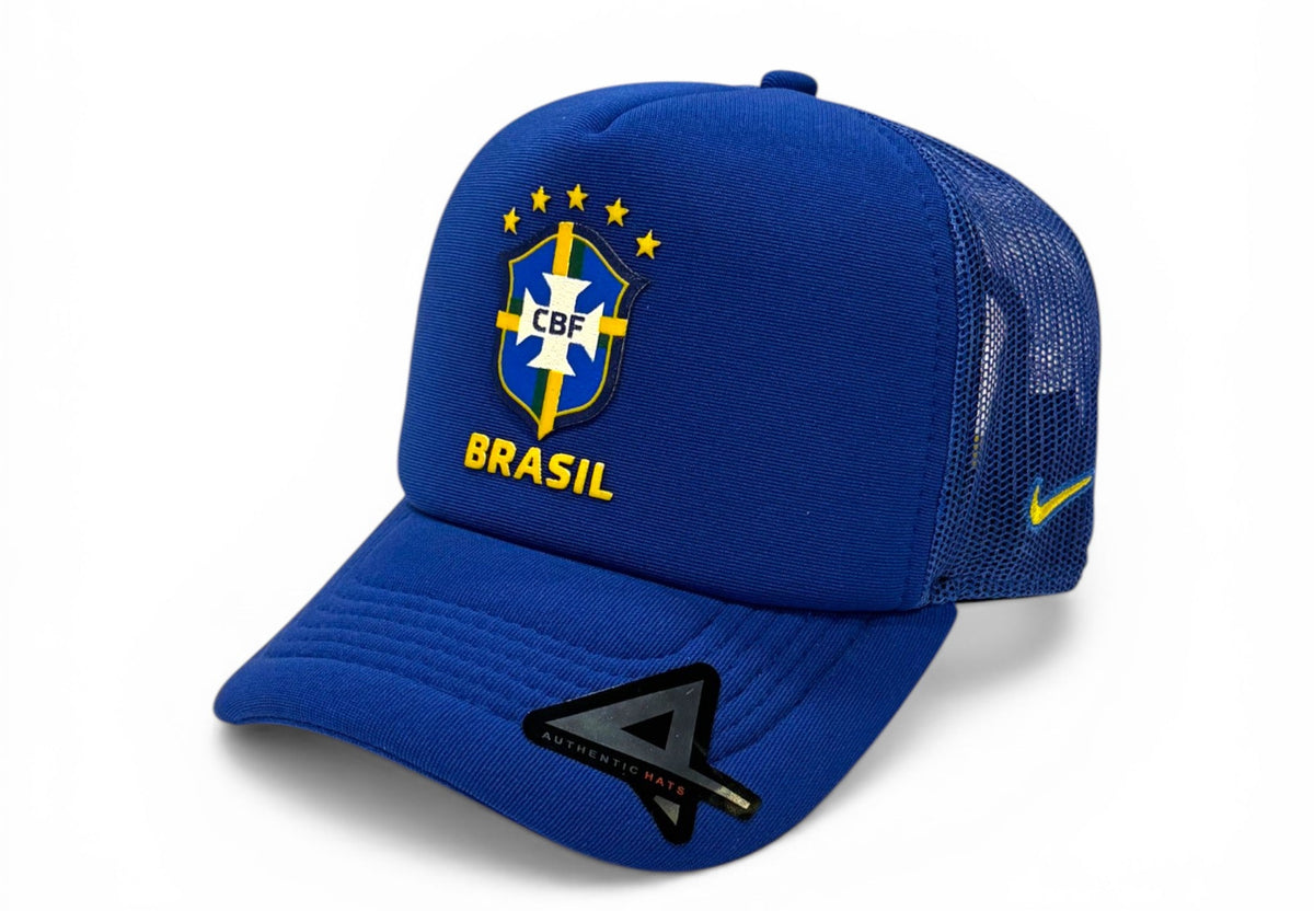 Boné Trucker Bandeira Do Brasil Azul