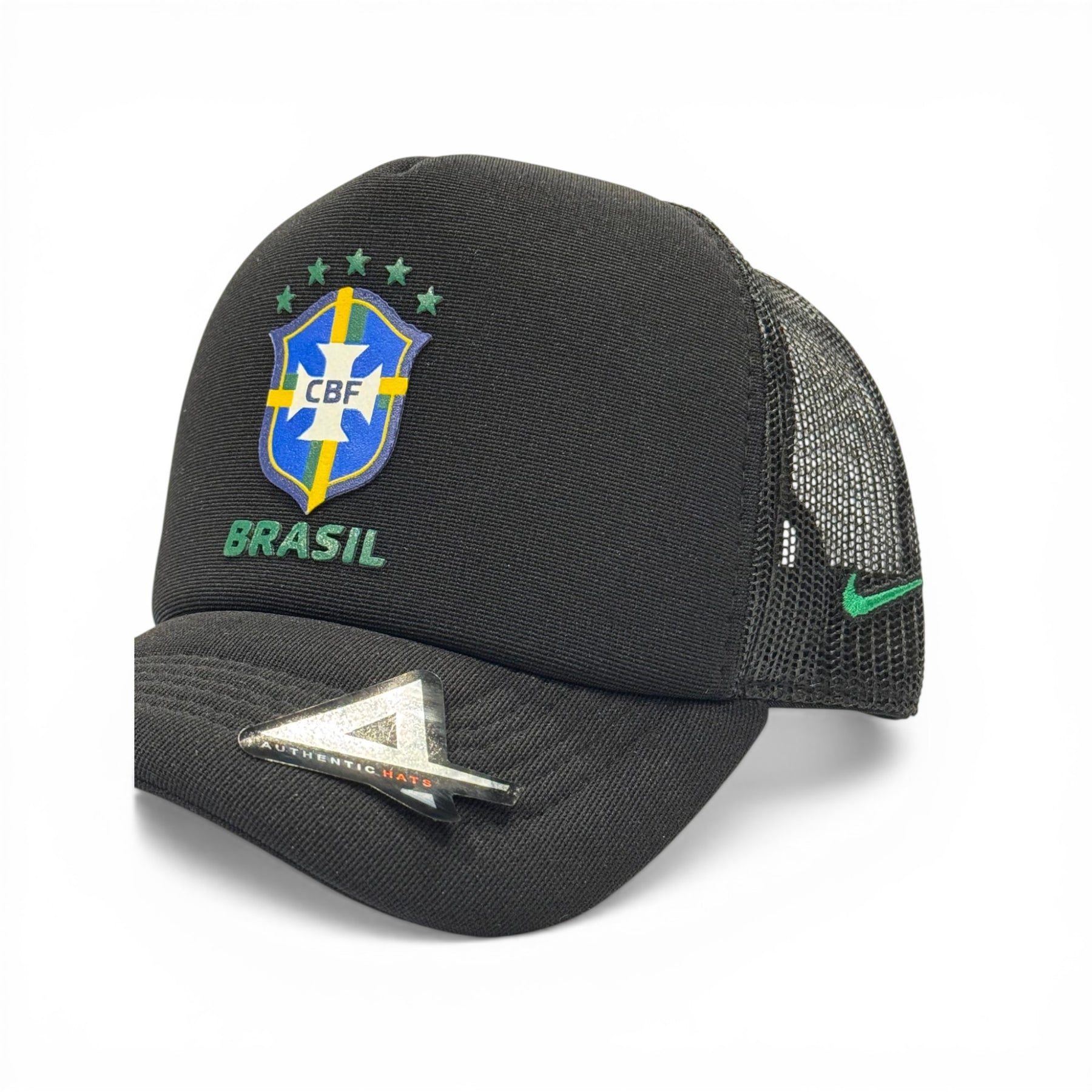 Boné Trucker Bandeira Do Brasil Preto