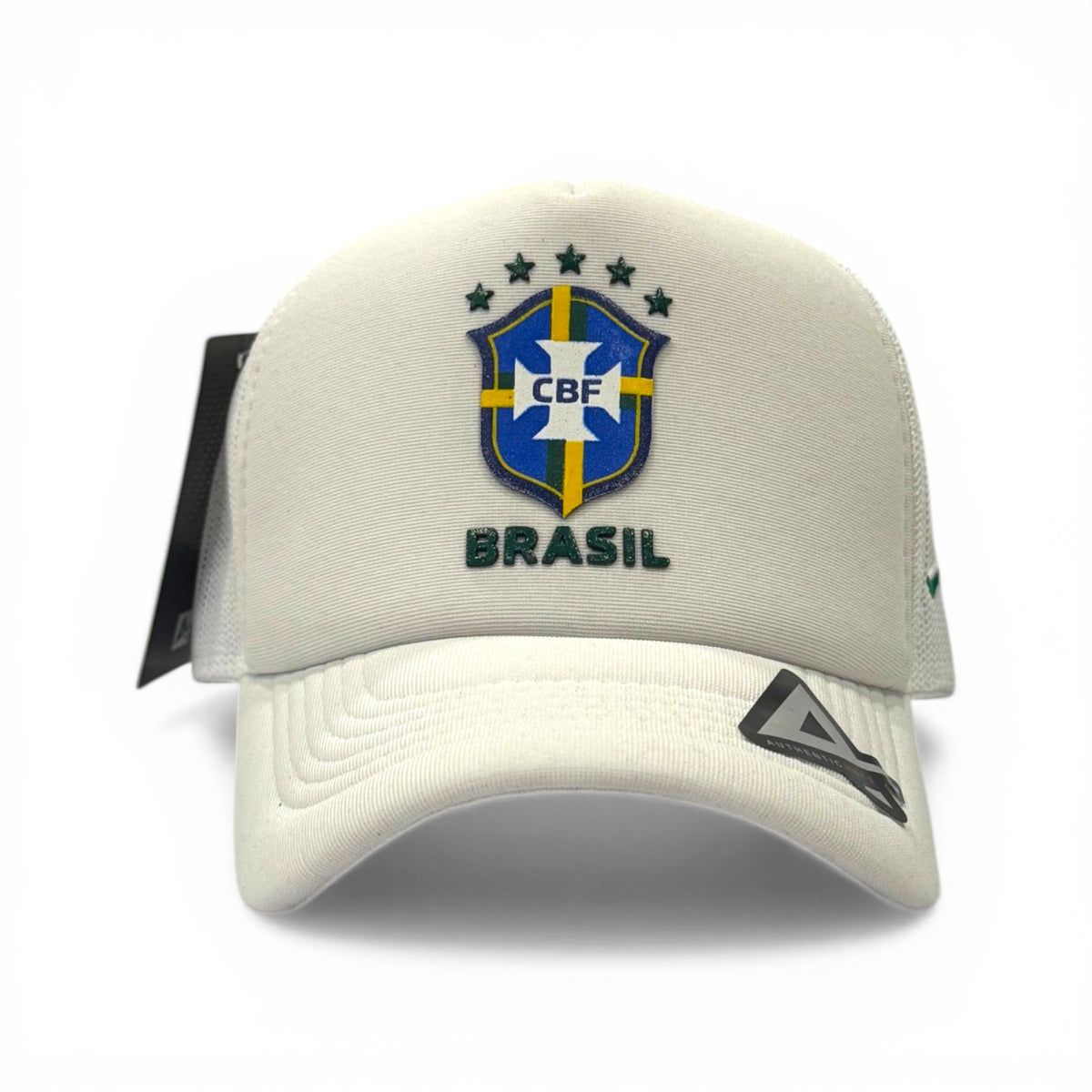 Boné Trucker Bandeira Do Brasil Branco