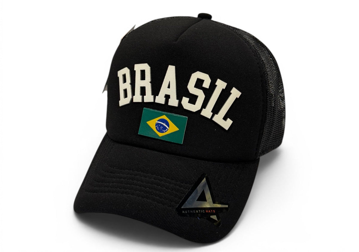 Boné Trucker Brasil Preto