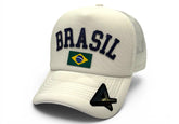 Boné Trucker Brasil Branco