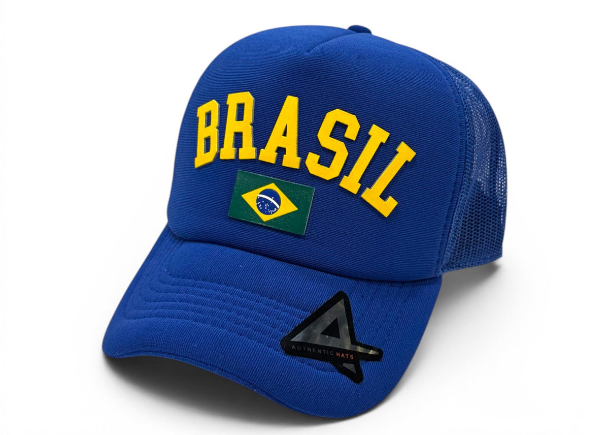 Boné Trucker Brasil Azul