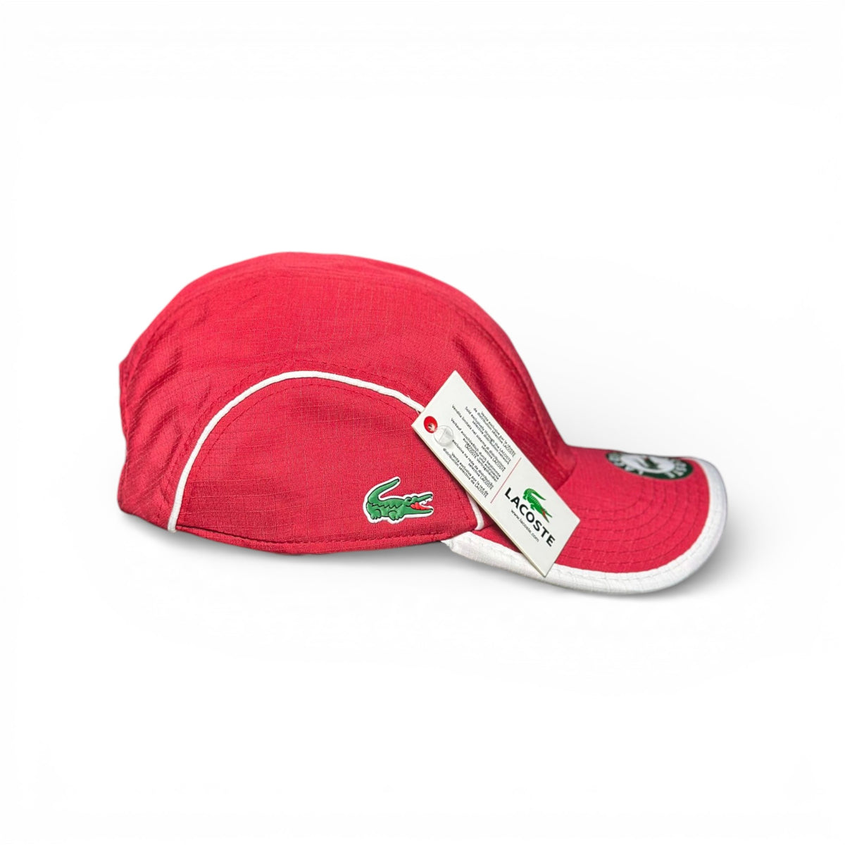 Boné Lacoste Esportivo Leve Vermelho Linha Branco