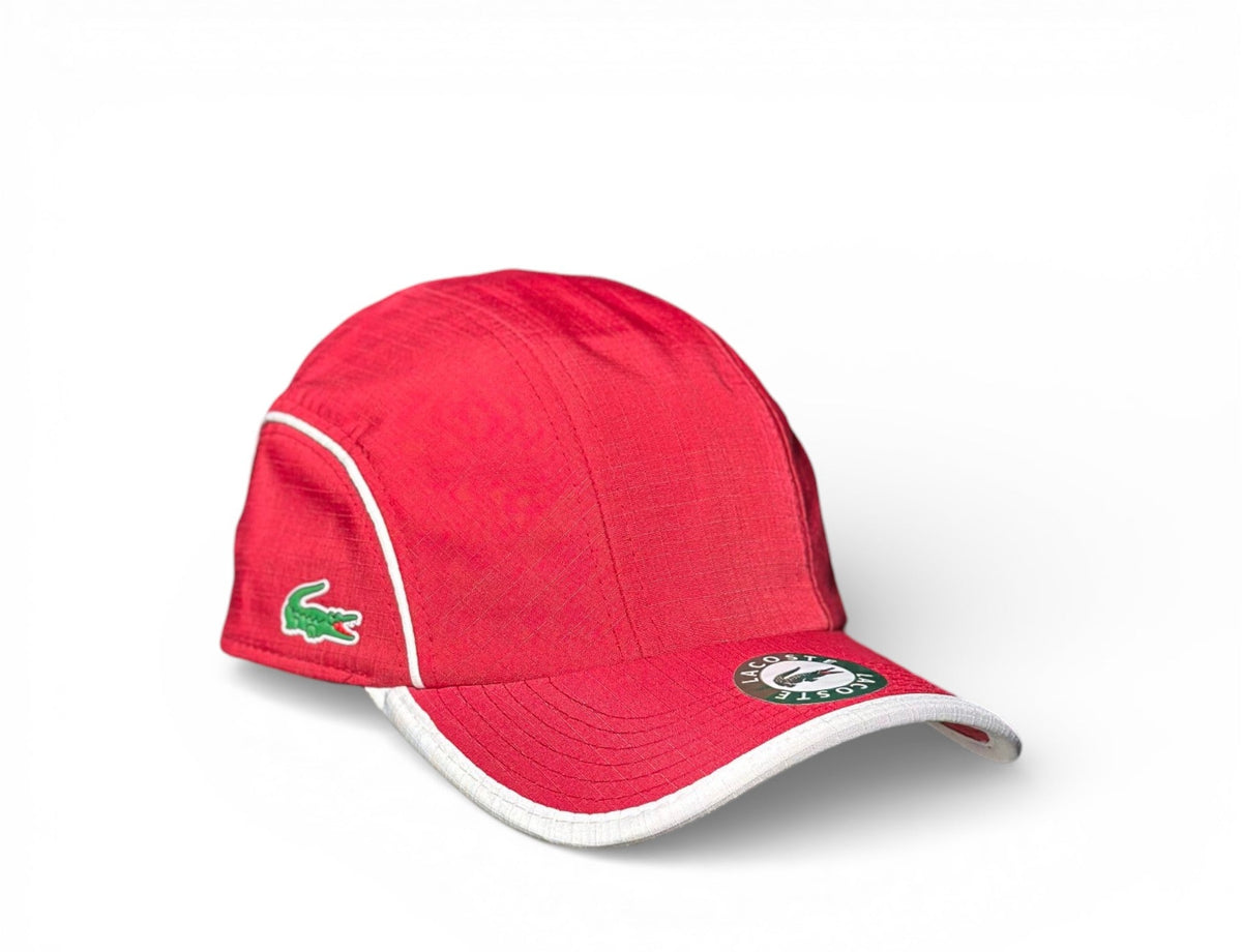 Boné Lacoste Esportivo Leve Vermelho Linha Branco