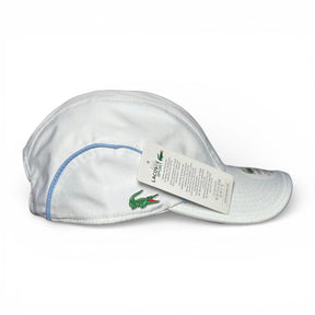 Boné Lacoste Esportivo Leve Branco Linha Azul bb