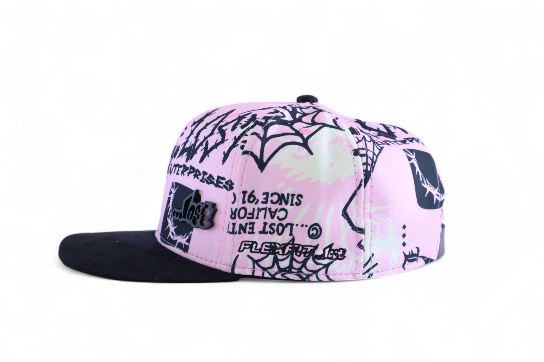 Boné Aba Reta Lost Aranha Rosa