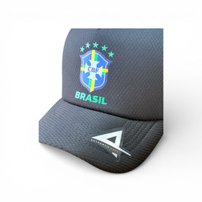 Boné Trucker Bandeira Do Brasil Preto