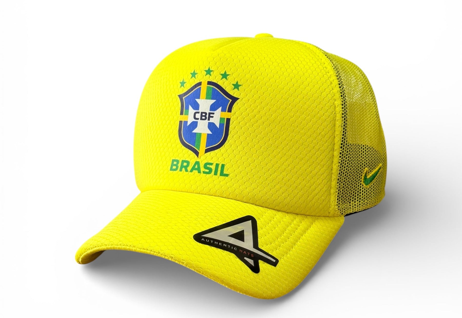 Boné Trucker Bandeira Do Brasil Amarelo