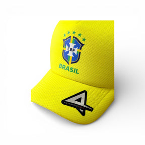 Boné Trucker Bandeira Do Brasil Amarelo