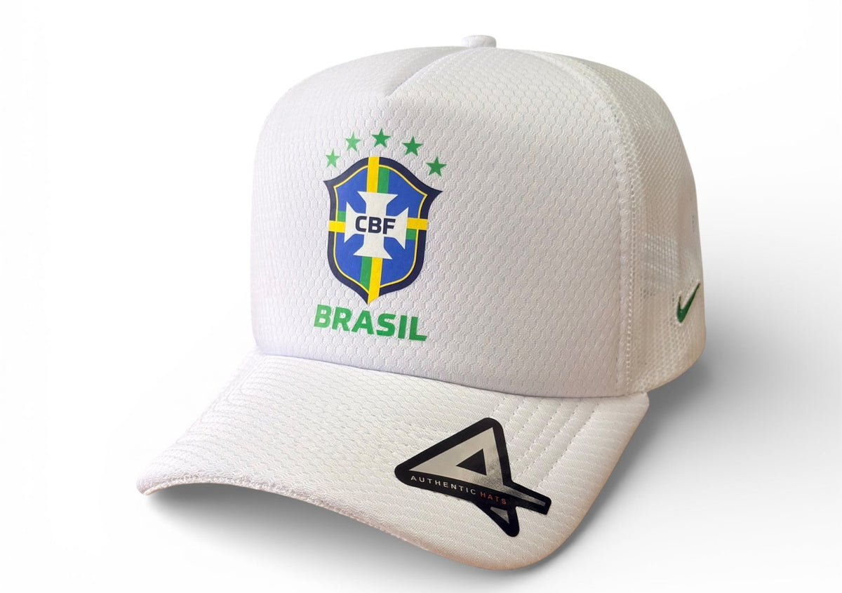 Boné Trucker Bandeira Do Brasil Branco