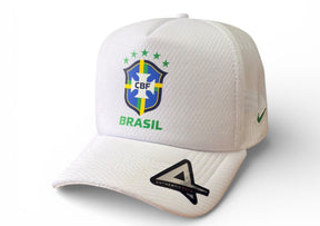Boné Trucker Bandeira Do Brasil Branco