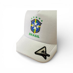 Boné Trucker Bandeira Do Brasil Branco