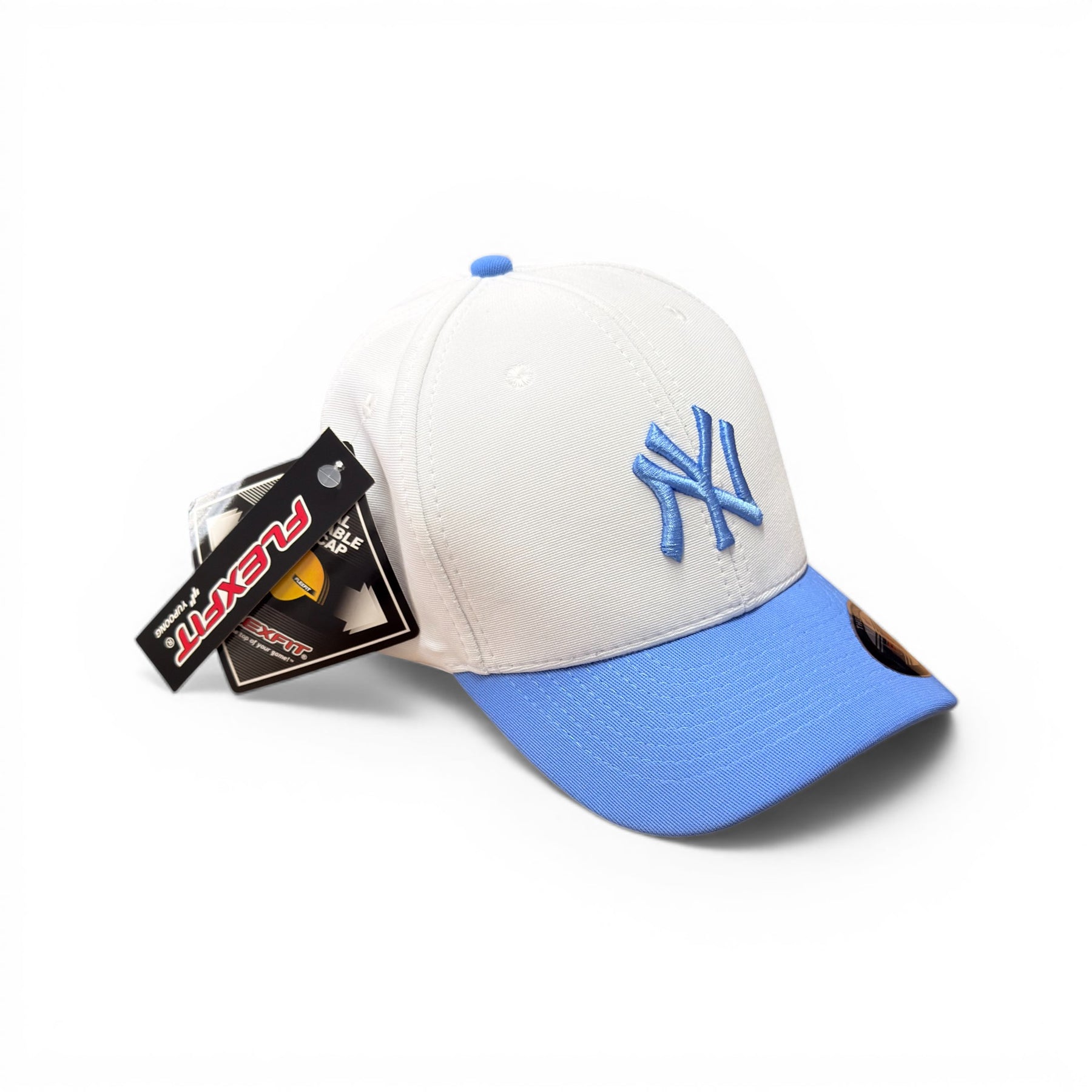 Boné New Era Flex Branco e Azul
