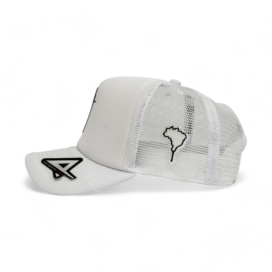 Boné Trucker Fé Branco