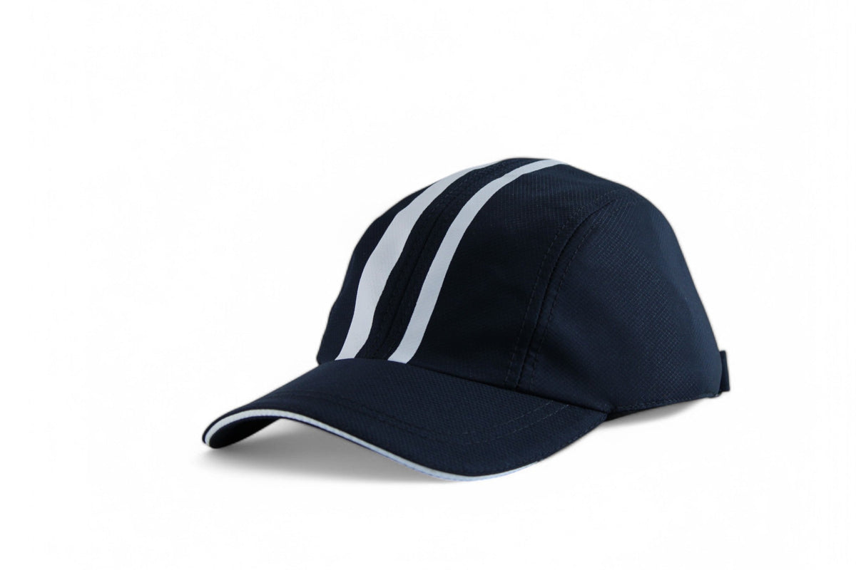 Boné Lacoste Esportivo Leve em Tecido Tafetá com Padrão Diamante Azul marinho