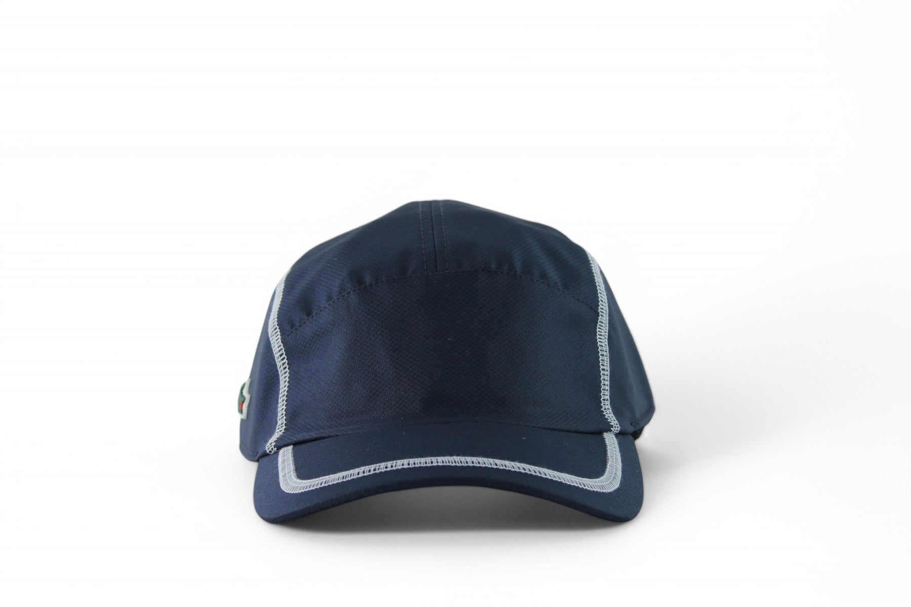 Boné Lacoste Esportivo Leve em Tecido Tafetá com Padrão Diamante Azul marinho