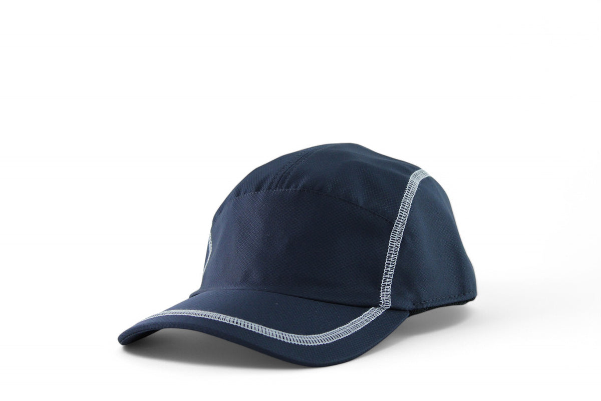 Boné Lacoste Esportivo Leve em Tecido Tafetá com Padrão Diamante Azul marinho