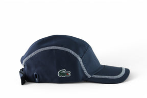 Boné Lacoste Esportivo Leve em Tecido Tafetá com Padrão Diamante Azul marinho