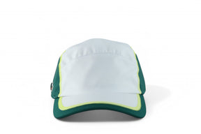Boné Lacoste Esportivo Leve em Tecido Tafetá com Padrão Diamante Branco e Verde