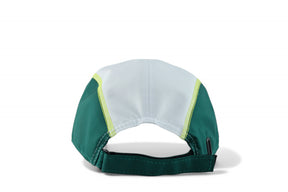 Boné Lacoste Esportivo Leve em Tecido Tafetá com Padrão Diamante Branco e Verde