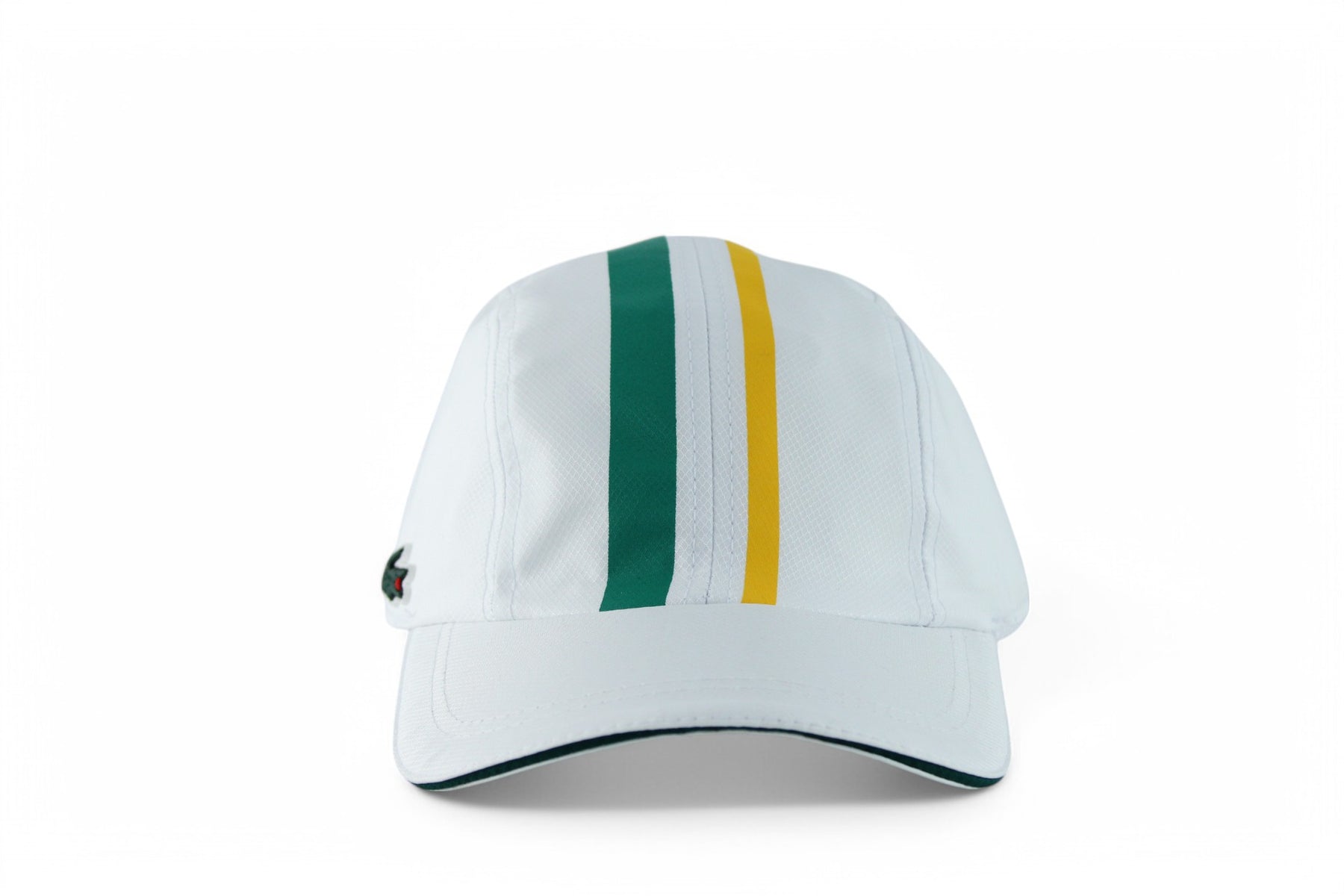 Boné Lacoste Esportivo Leve em Tecido Tafetá com Padrão Diamante Branco