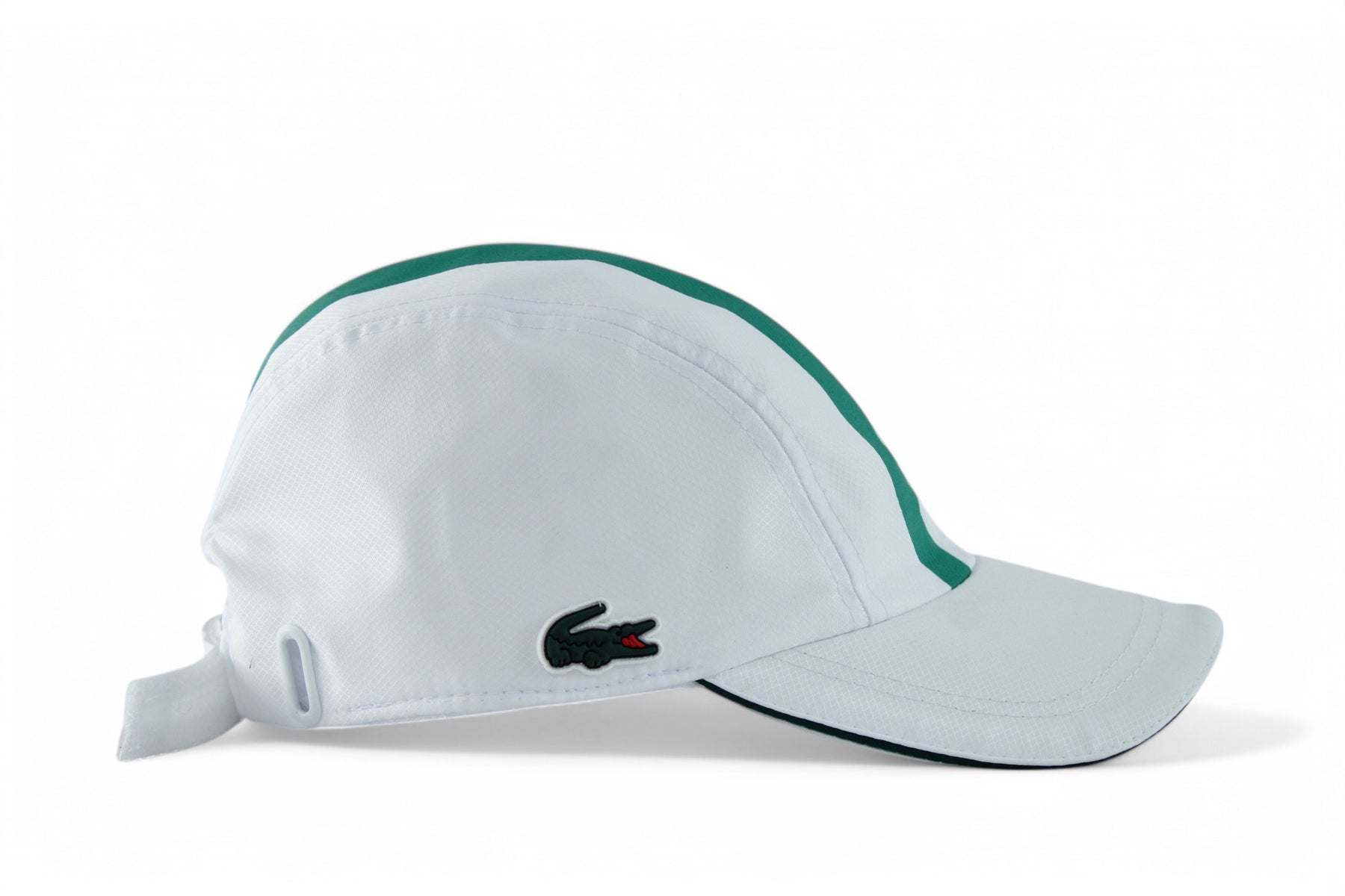Boné Lacoste Esportivo Leve em Tecido Tafetá com Padrão Diamante Branco