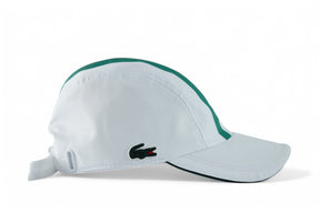 Boné Lacoste Esportivo Leve em Tecido Tafetá com Padrão Diamante Branco