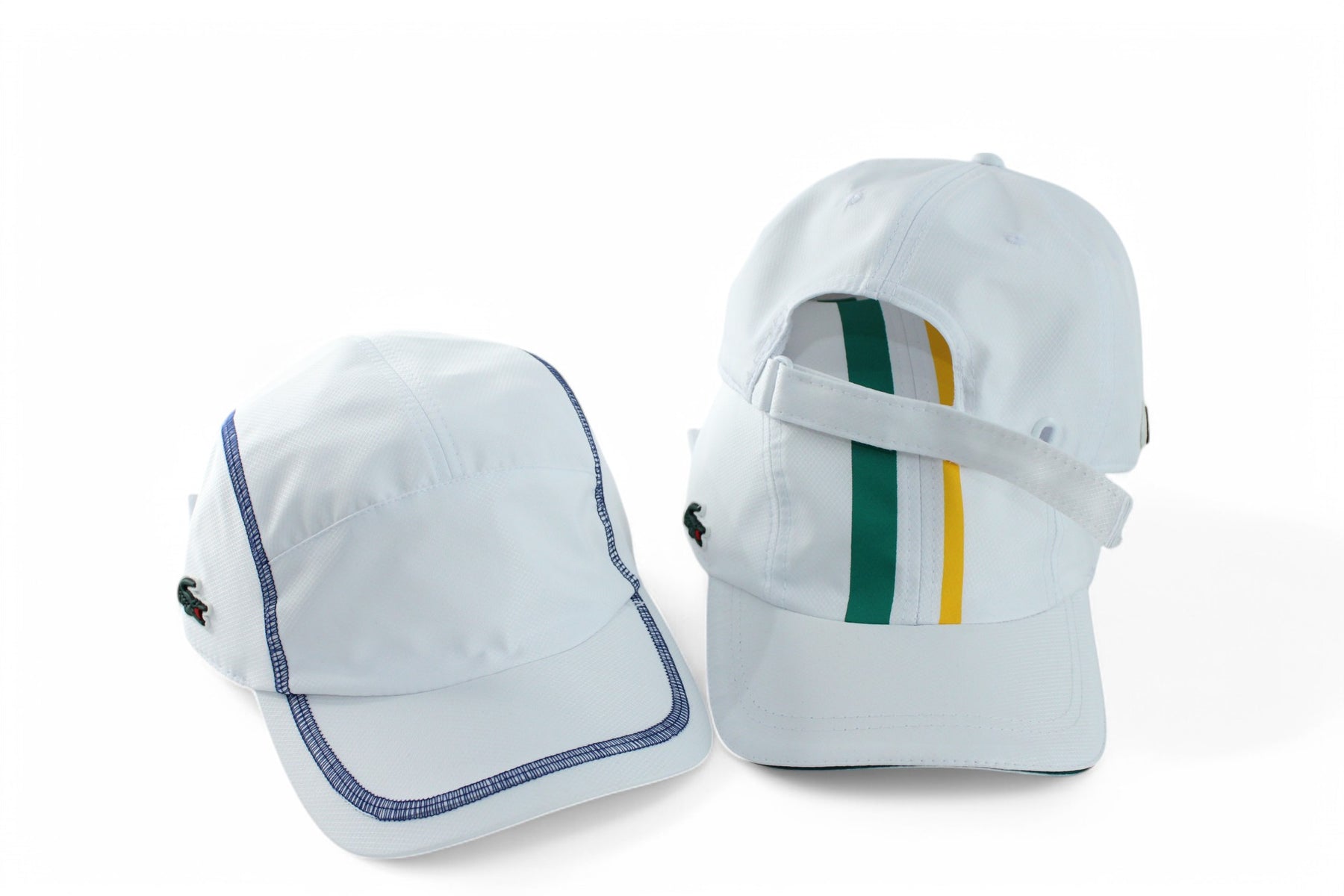 Boné Lacoste Esportivo Leve em Tecido Tafetá com Padrão Diamante Branco