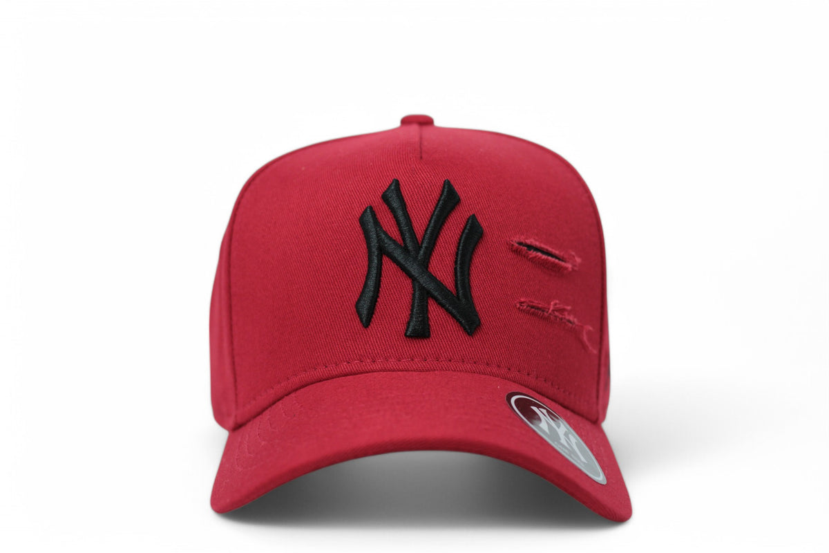 Boné New Era MLB New York Yankees Destroyed Vermelho e Preto