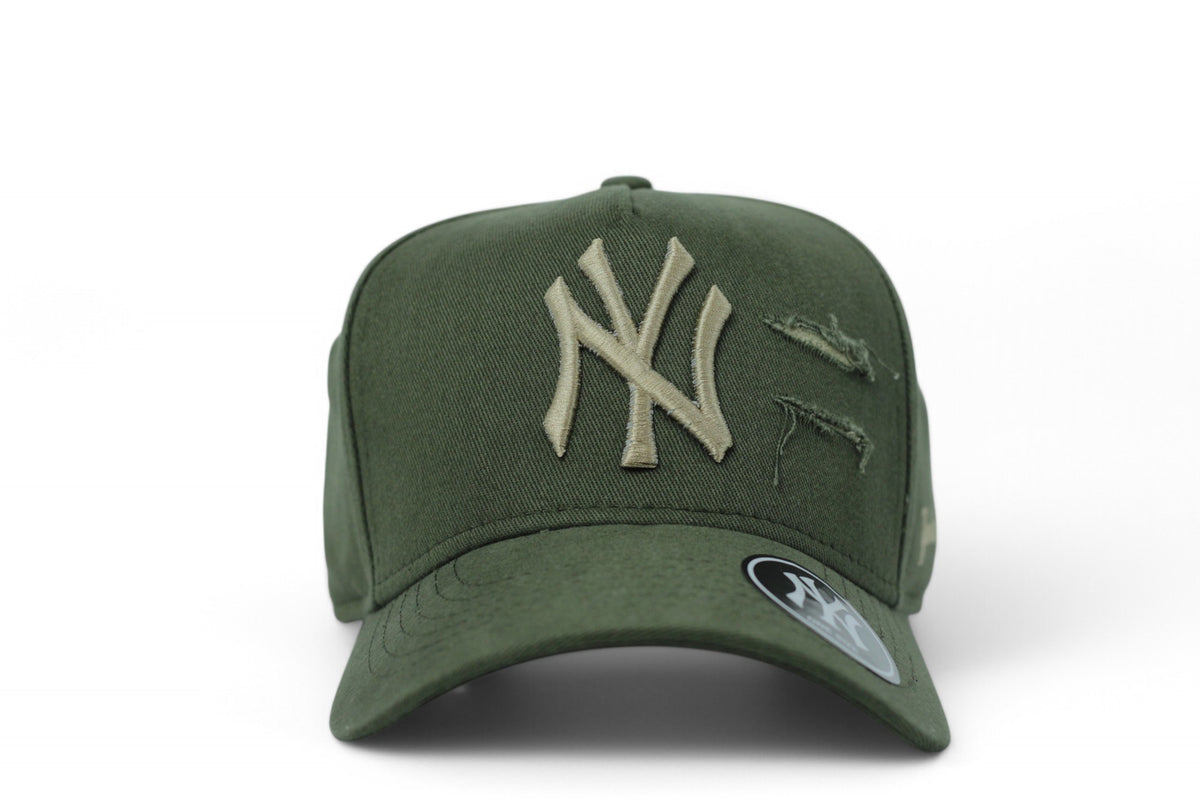 Boné New Era MLB New York Yankees Destroyed Verde e Caqui