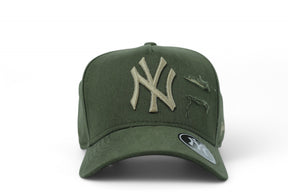 Boné New Era MLB New York Yankees Destroyed Verde e Caqui