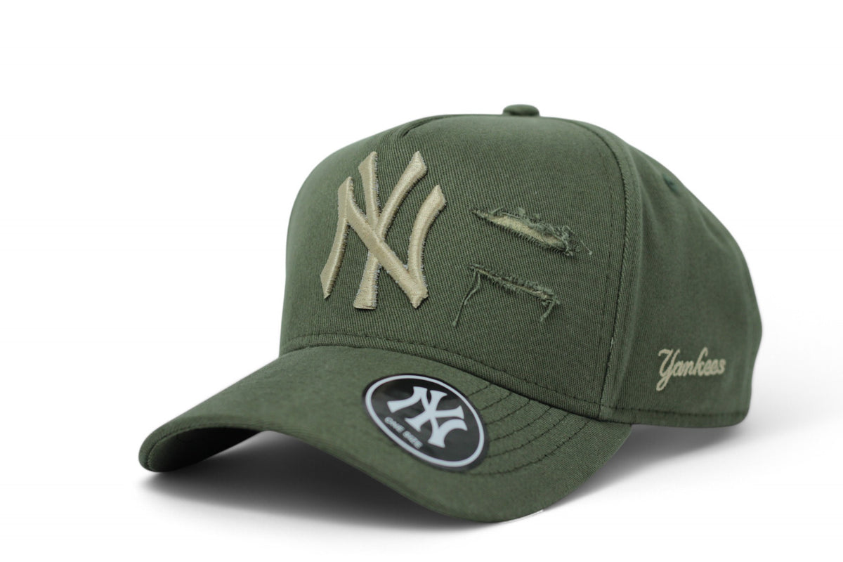 Boné New Era MLB New York Yankees Destroyed Verde e Caqui