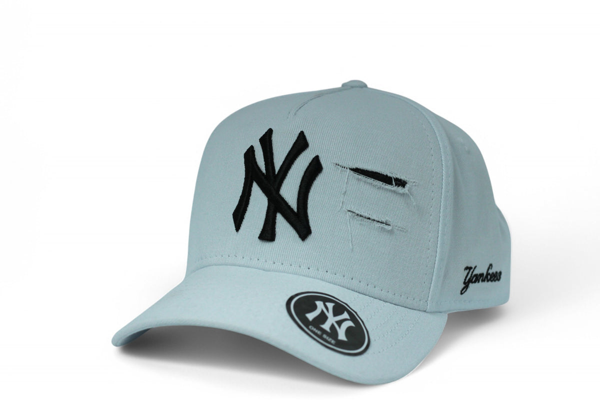 Boné New Era MLB New York Yankees Destroyed Branco e Preto