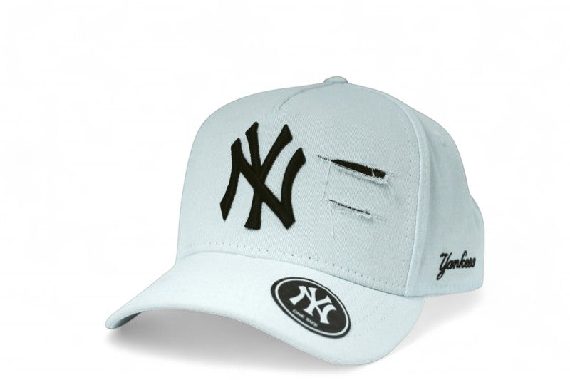 Boné New Era MLB New York Yankees Destroyed Branco e Preto