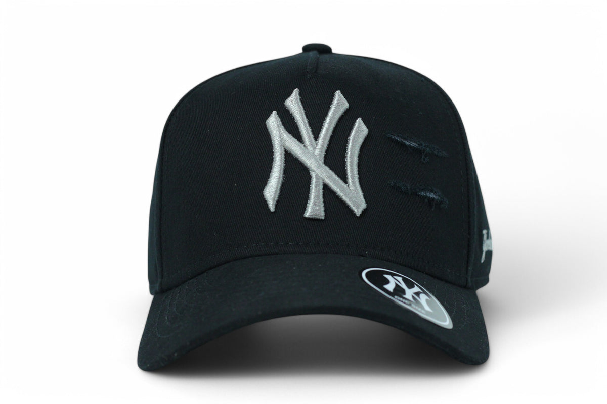 Boné New Era MLB New York Yankees Destroyed Preto e Prata