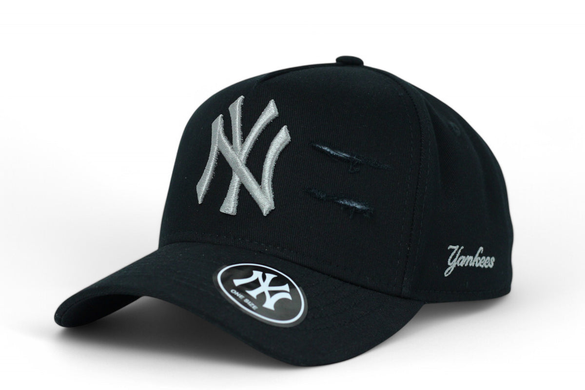 Boné New Era MLB New York Yankees Destroyed Preto e Prata