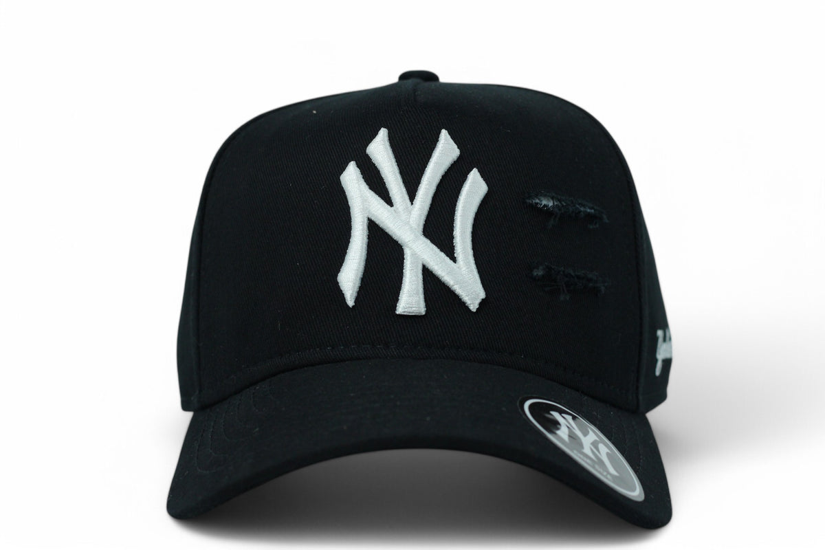 Boné New Era MLB New York Yankees Destroyed Preto e Branco