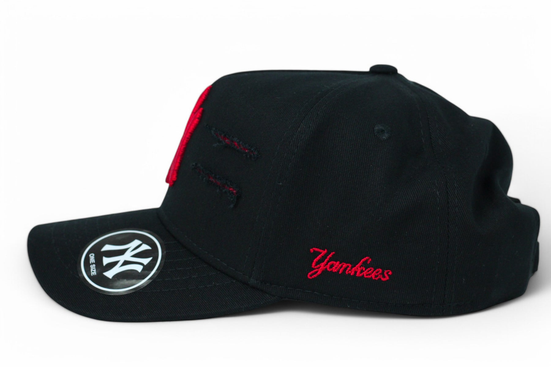 Boné New Era MLB New York Yankees Destroyed Preto e Vermelho