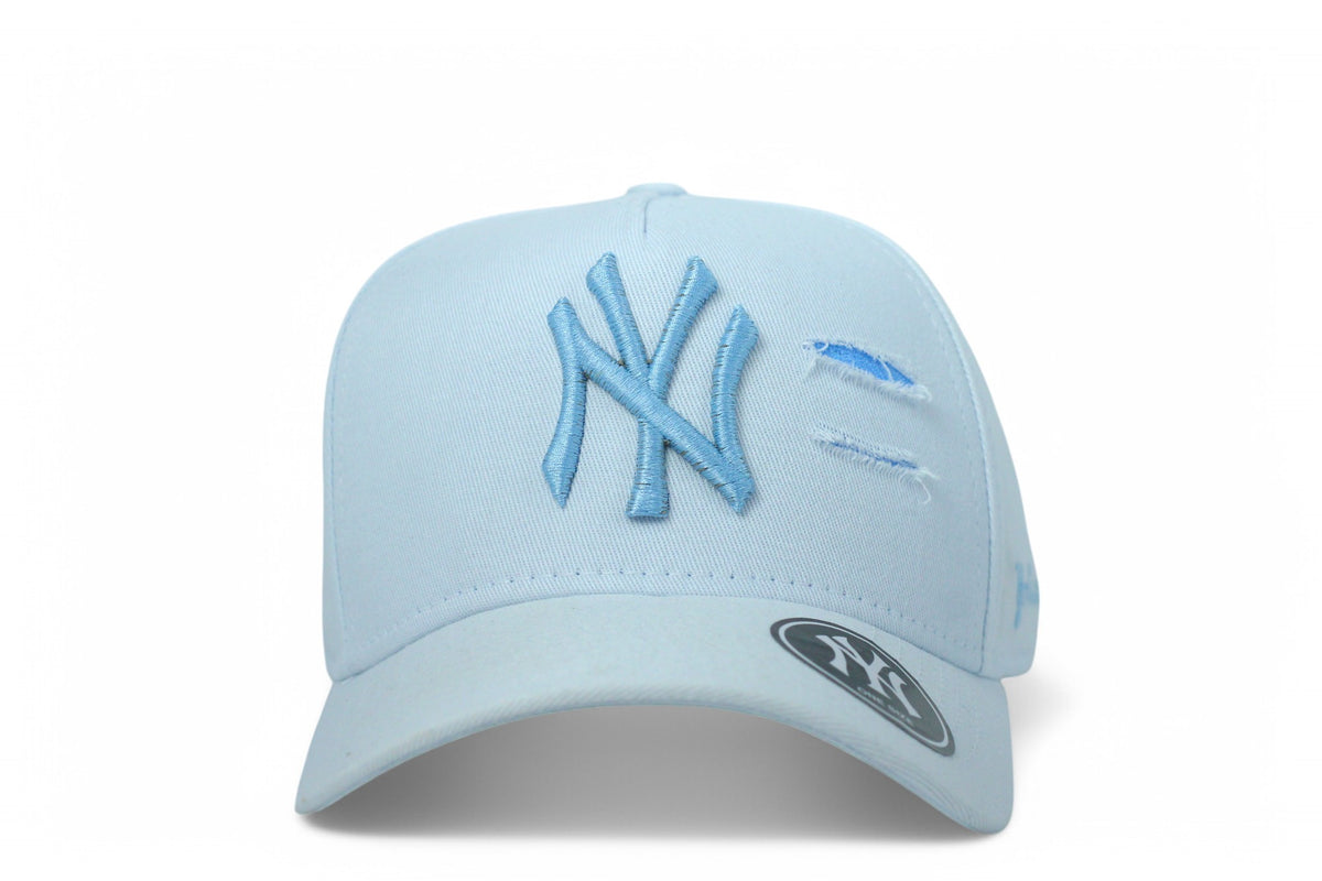 Boné New Era MLB New York Yankees Destroyed Branco e Azul bb
