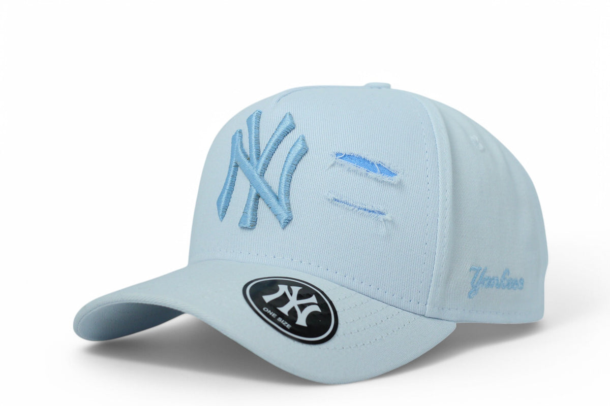 Boné New Era MLB New York Yankees Destroyed Branco e Azul bb