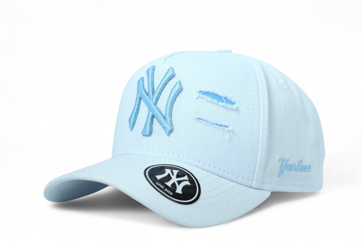 Boné New Era MLB New York Yankees Destroyed Branco e Azul bb